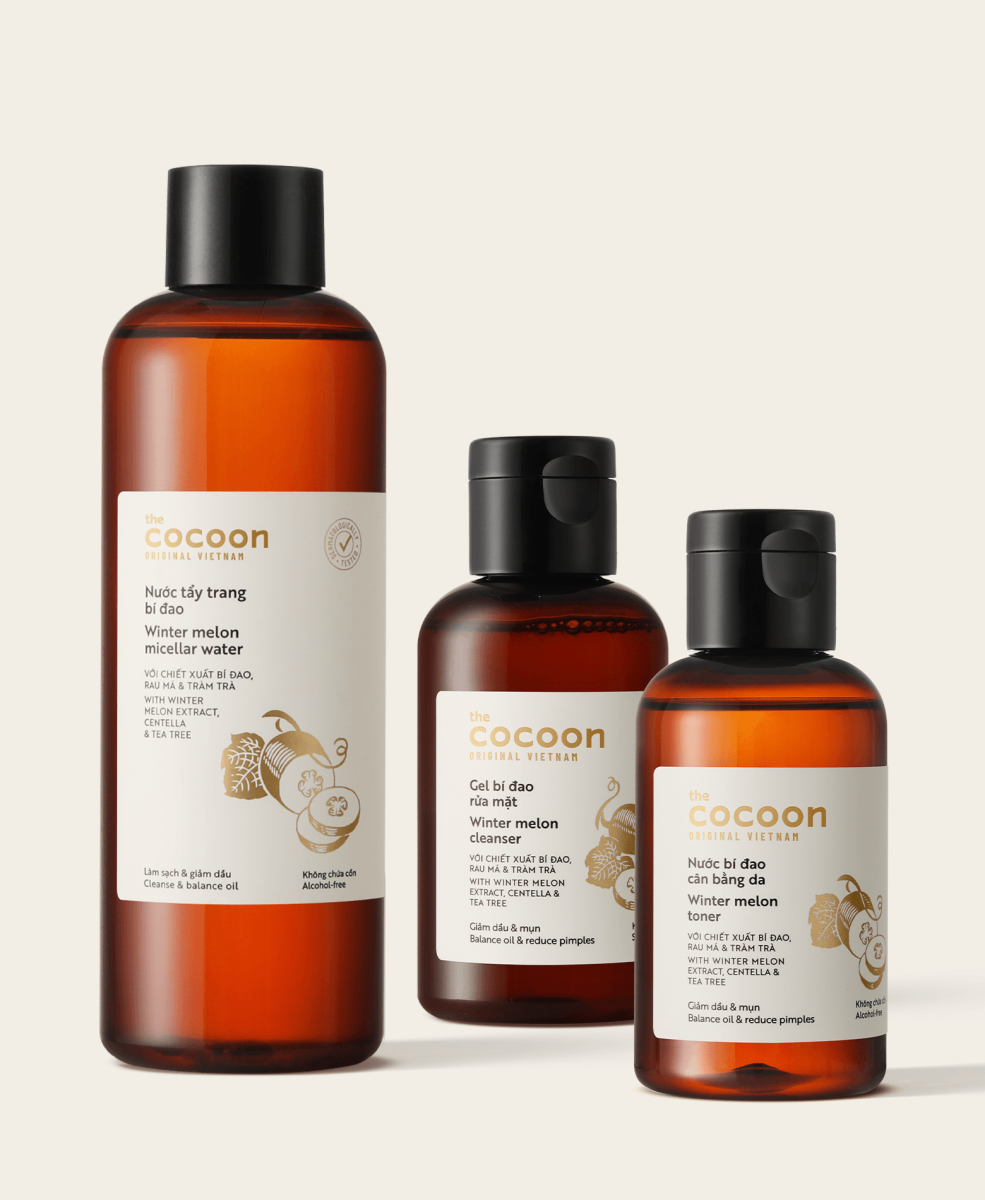 Combo tẩy trang, cân bằng, kiểm soát dầu cho da mụn